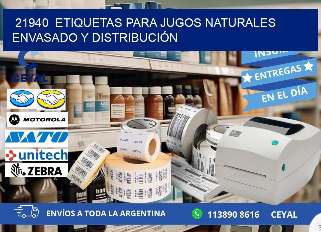 21940  ETIQUETAS PARA JUGOS NATURALES ENVASADO Y DISTRIBUCIÓN