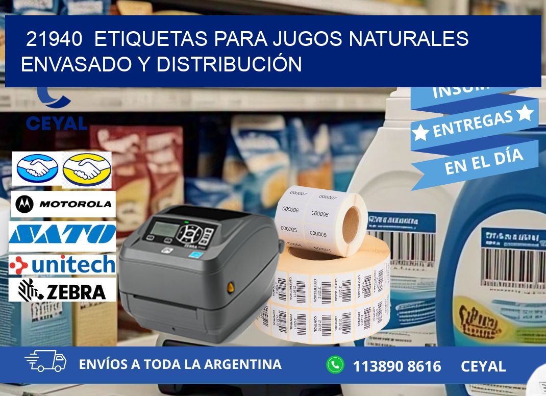 21940  ETIQUETAS PARA JUGOS NATURALES ENVASADO Y DISTRIBUCIÓN