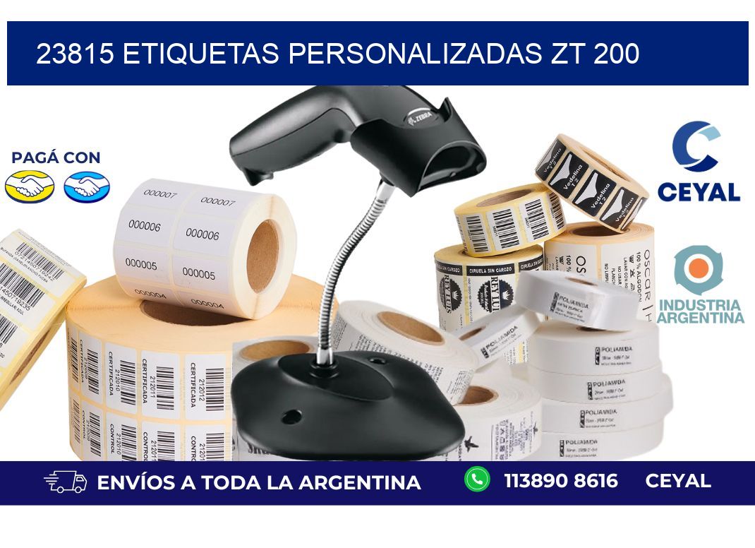 23815 ETIQUETAS PERSONALIZADAS ZT 200