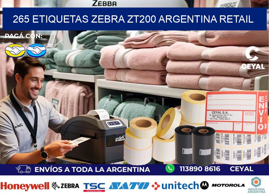 265 etiquetas zebra zt200 argentina RETAIL