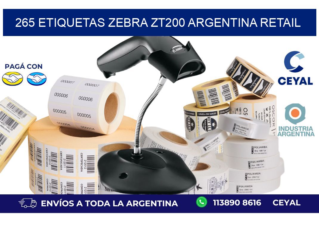 265 etiquetas zebra zt200 argentina RETAIL