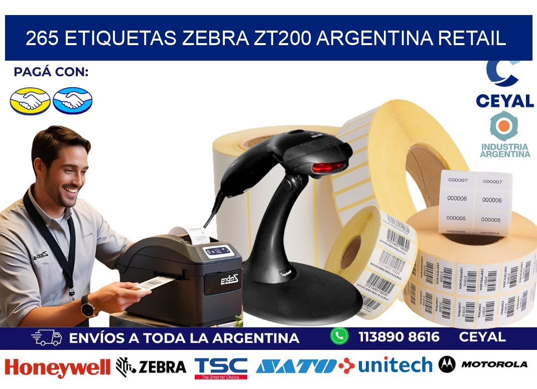 265 etiquetas zebra zt200 argentina RETAIL