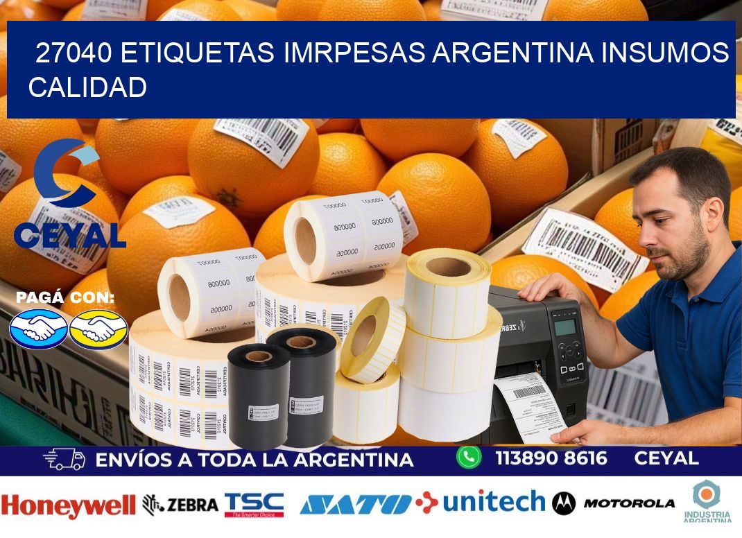 27040 etiquetas imrpesas argentina INSUMOS CALIDAD