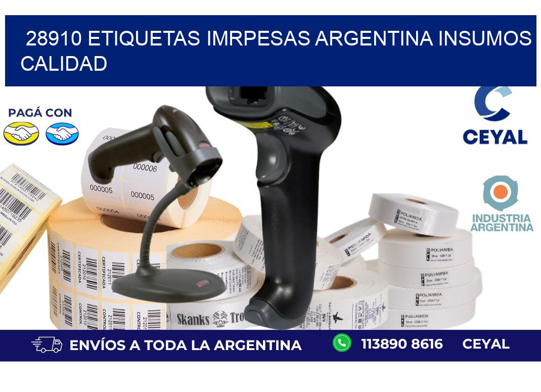 28910 etiquetas imrpesas argentina INSUMOS CALIDAD