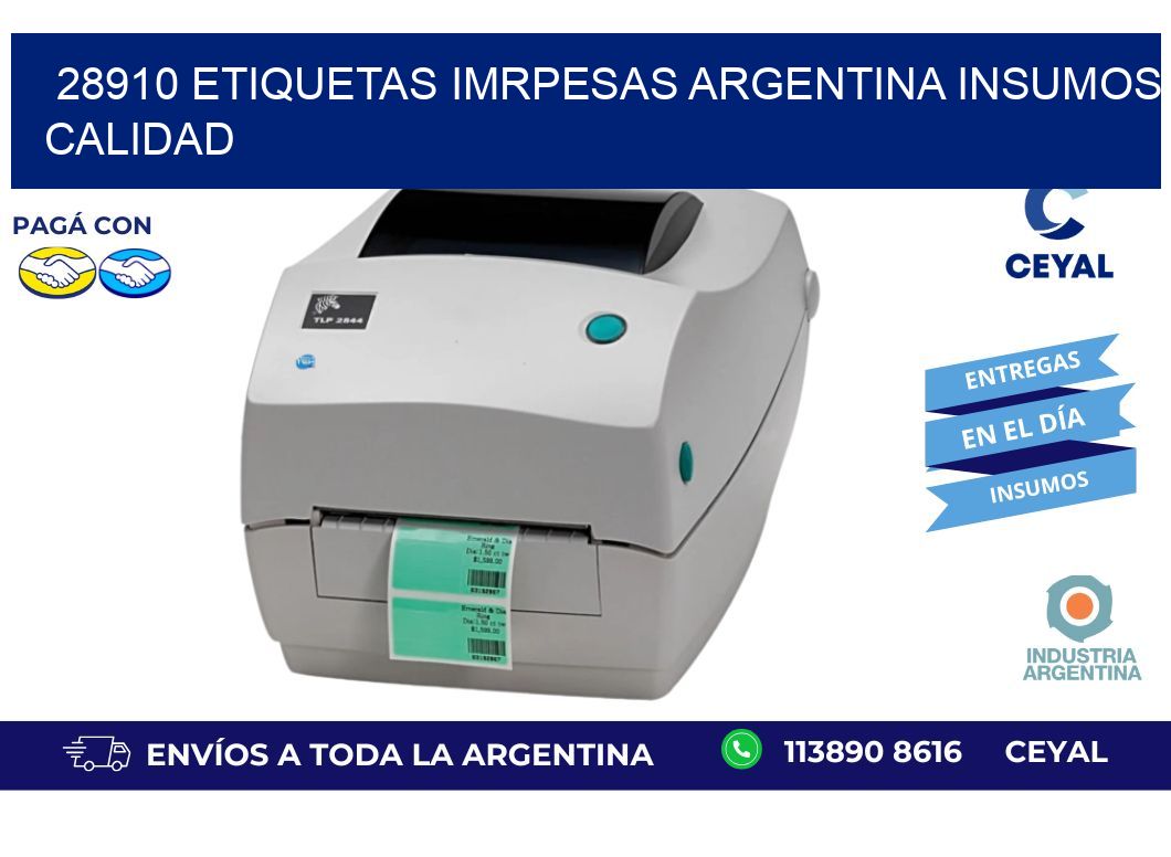 28910 etiquetas imrpesas argentina INSUMOS CALIDAD