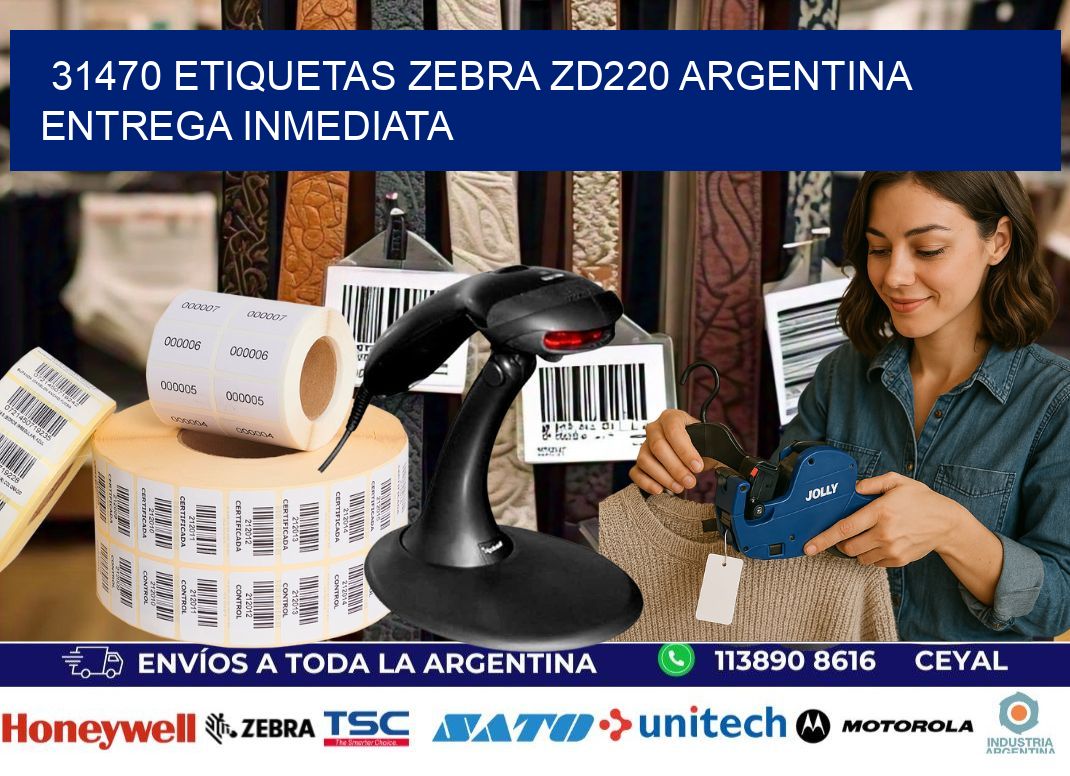 31470 etiquetas zebra zd220 ARGENTINA ENTREGA INMEDIATA