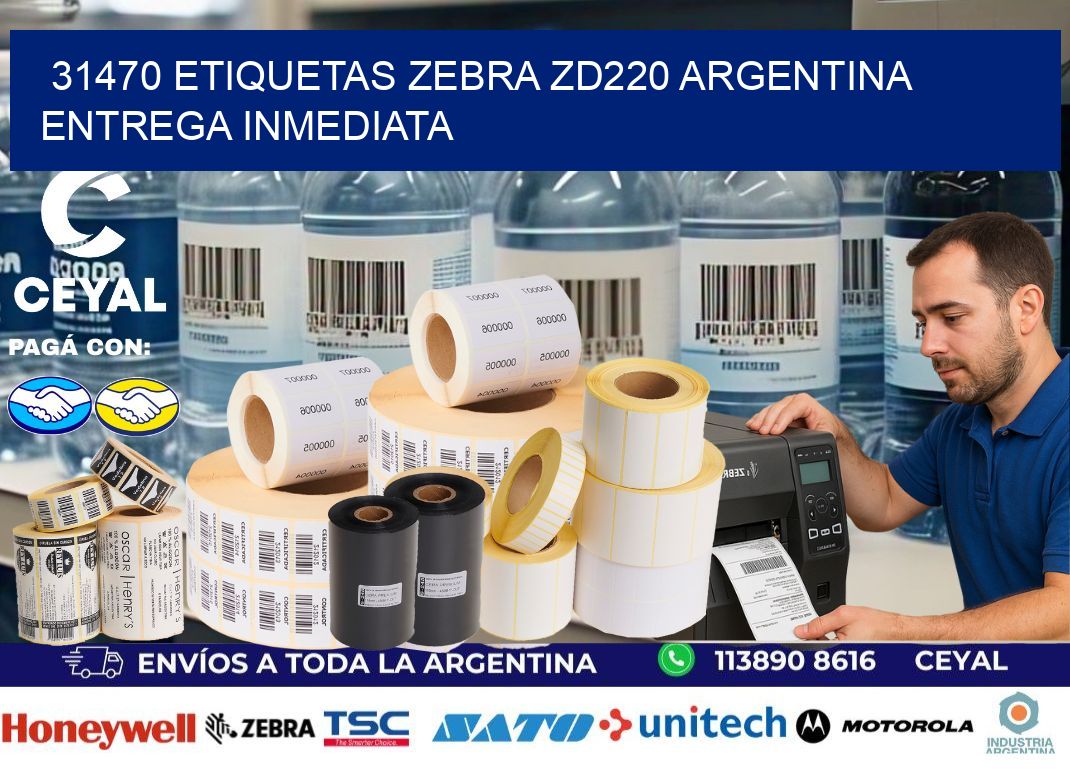 31470 etiquetas zebra zd220 ARGENTINA ENTREGA INMEDIATA