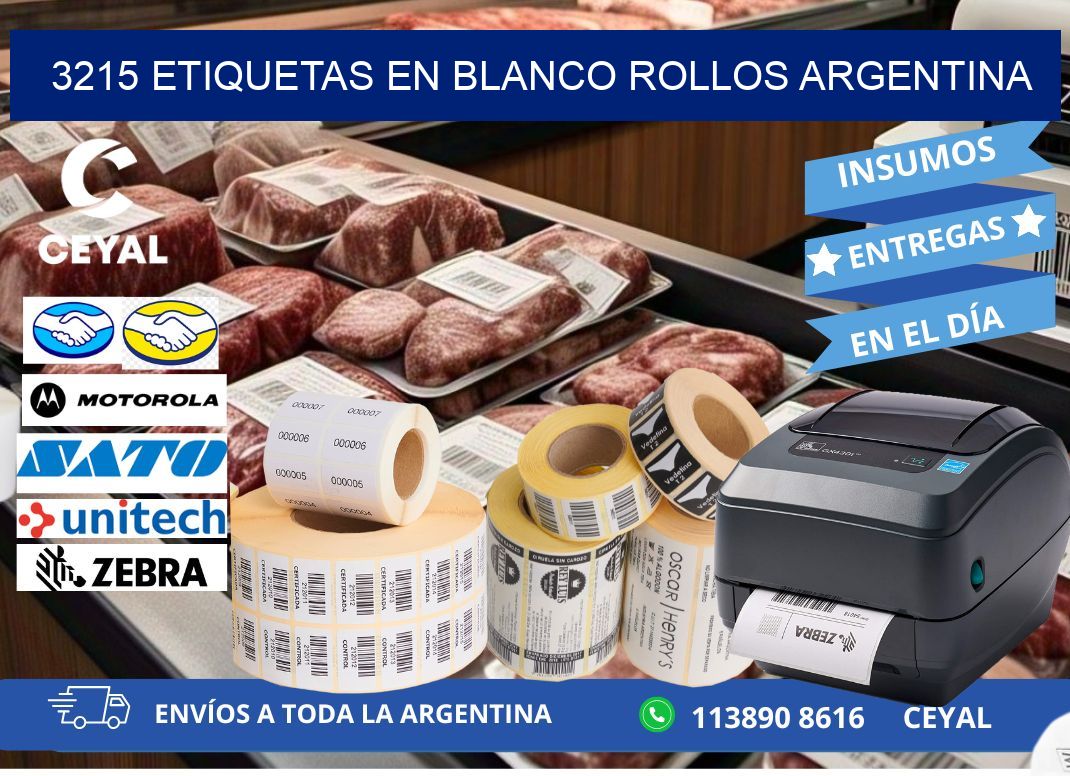 3215 ETIQUETAS EN BLANCO ROLLOS ARGENTINA