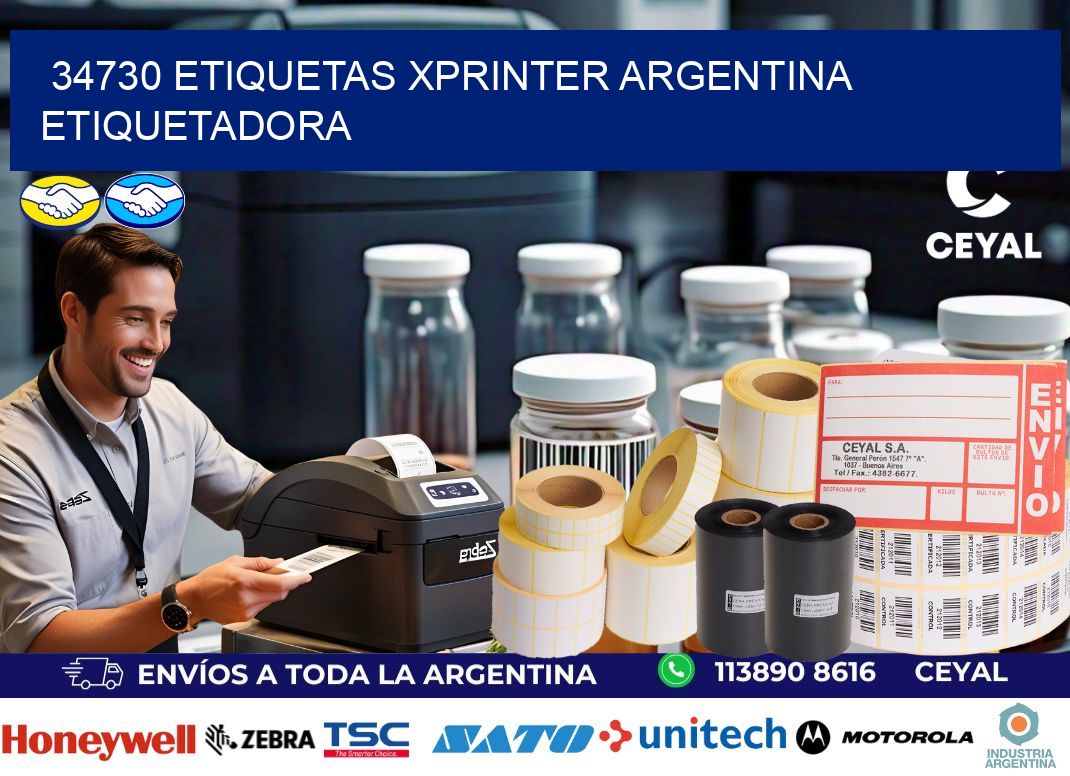 34730 etiquetas xprinter argentina ETIQUETADORA