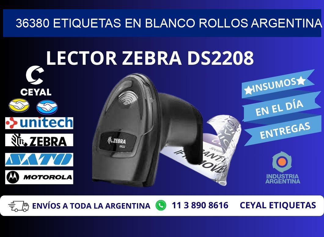 36380 ETIQUETAS EN BLANCO ROLLOS ARGENTINA