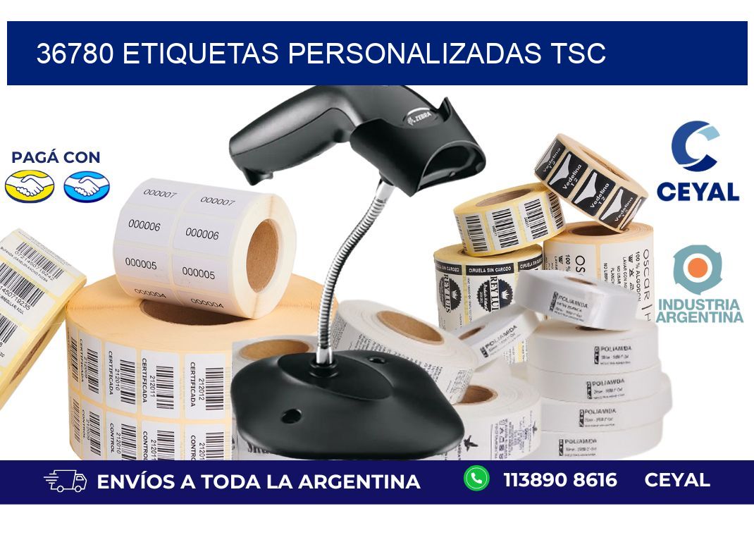 36780 ETIQUETAS PERSONALIZADAS TSC