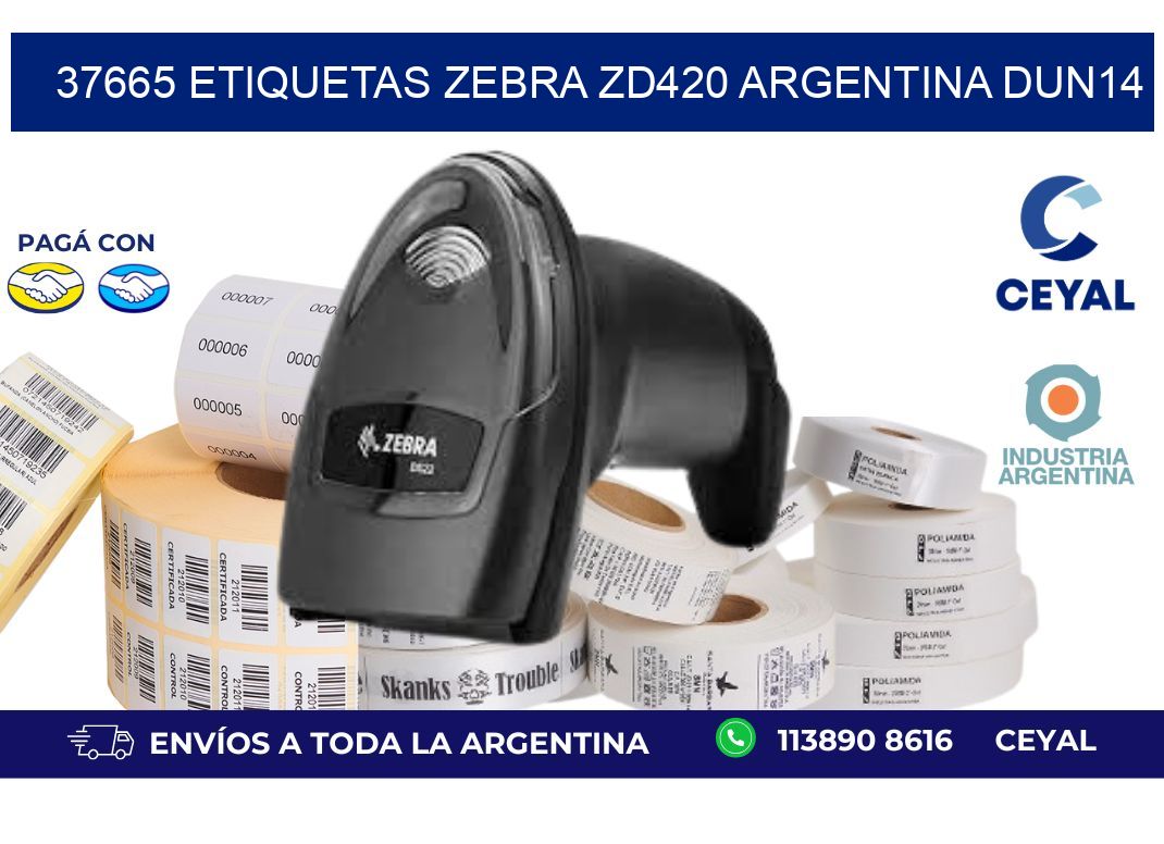 37665 etiquetas zebra zd420 argentina DUN14