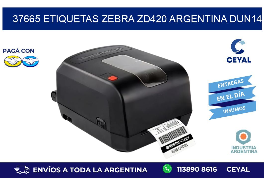 37665 etiquetas zebra zd420 argentina DUN14