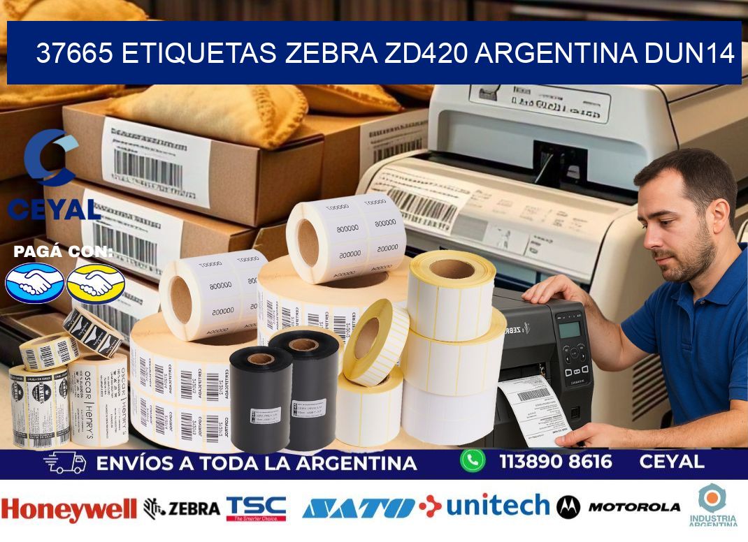 37665 etiquetas zebra zd420 argentina DUN14