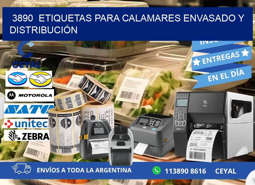 3890  ETIQUETAS PARA CALAMARES ENVASADO Y DISTRIBUCIÓN