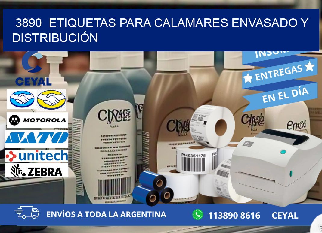 3890  ETIQUETAS PARA CALAMARES ENVASADO Y DISTRIBUCIÓN