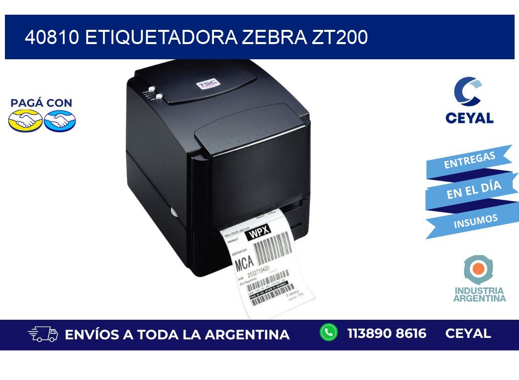 40810 ETIQUETADORA ZEBRA ZT200