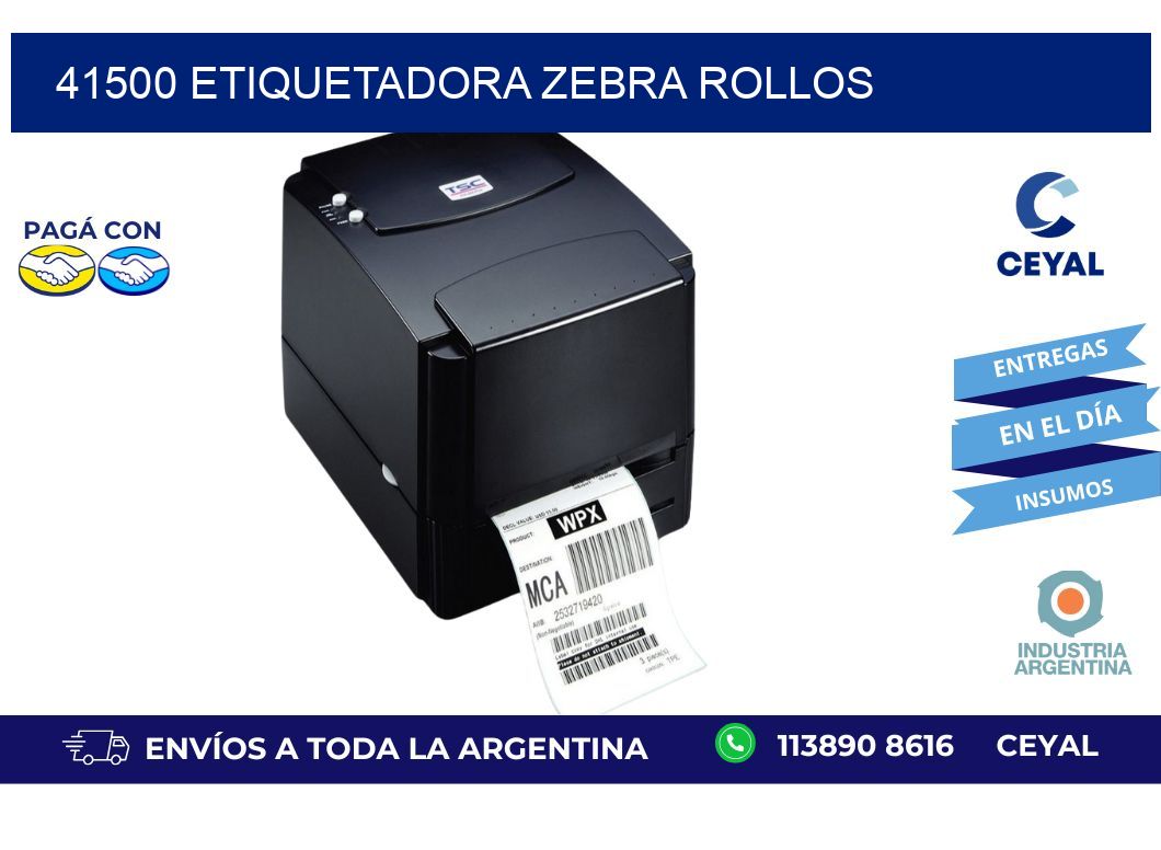 41500 ETIQUETADORA ZEBRA ROLLOS