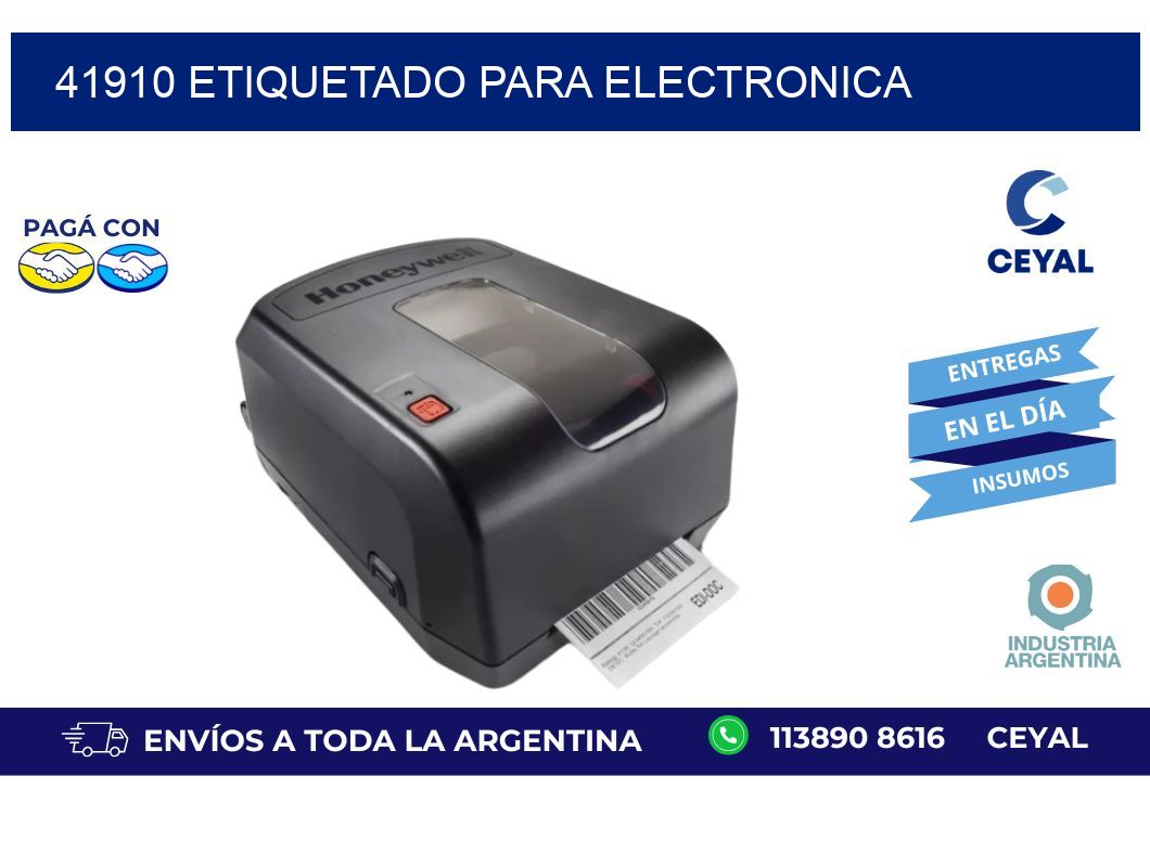 41910 ETIQUETADO PARA ELECTRONICA