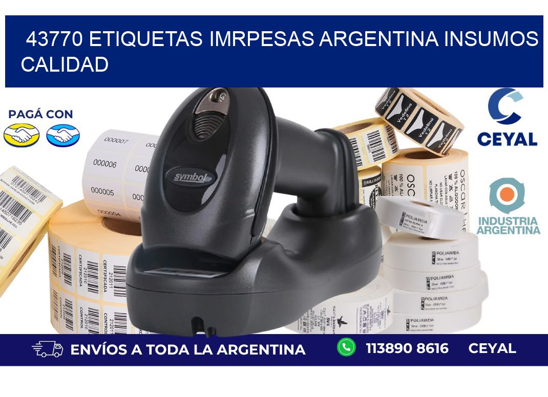 43770 etiquetas imrpesas argentina INSUMOS CALIDAD