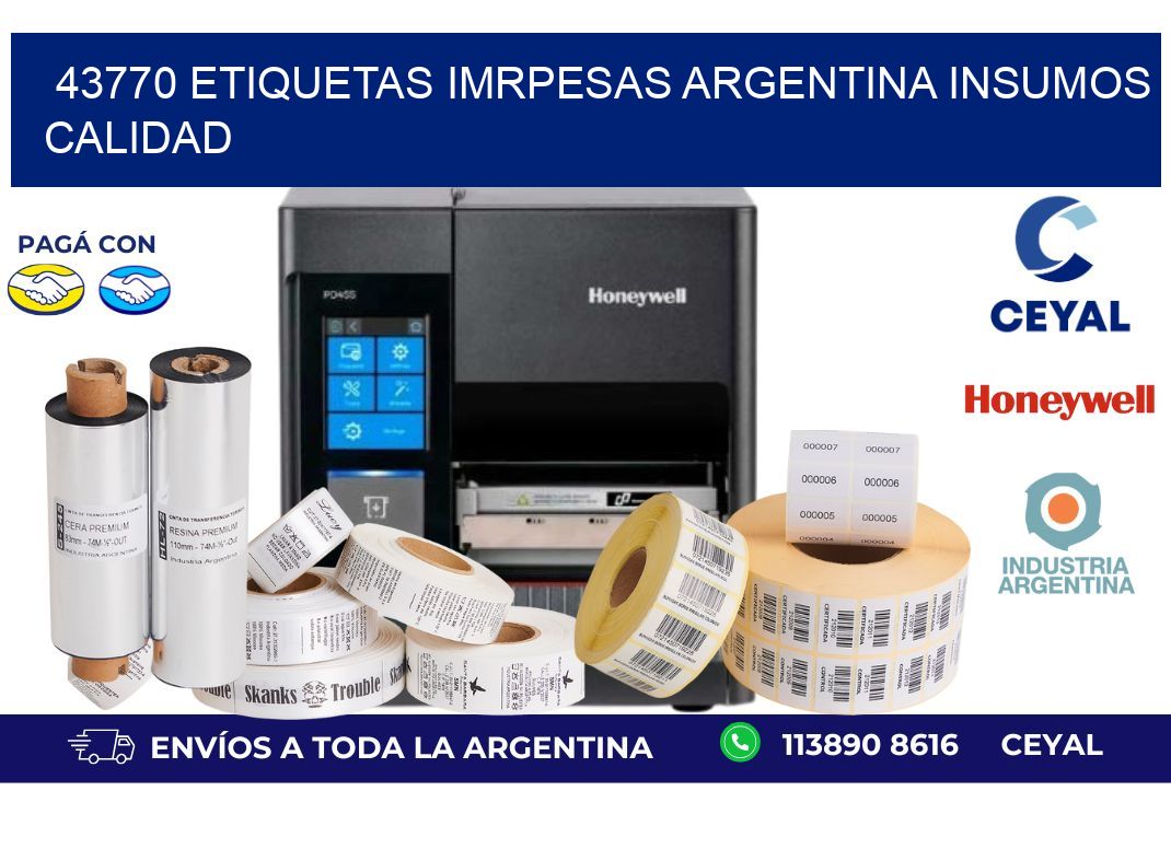 43770 etiquetas imrpesas argentina INSUMOS CALIDAD