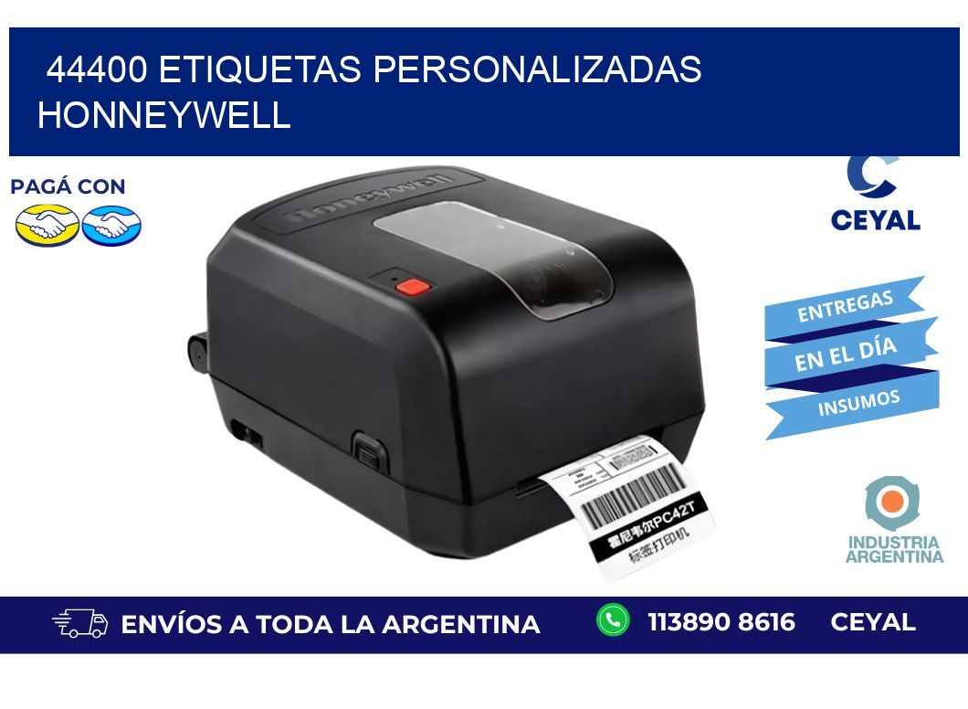 44400 ETIQUETAS PERSONALIZADAS HONNEYWELL