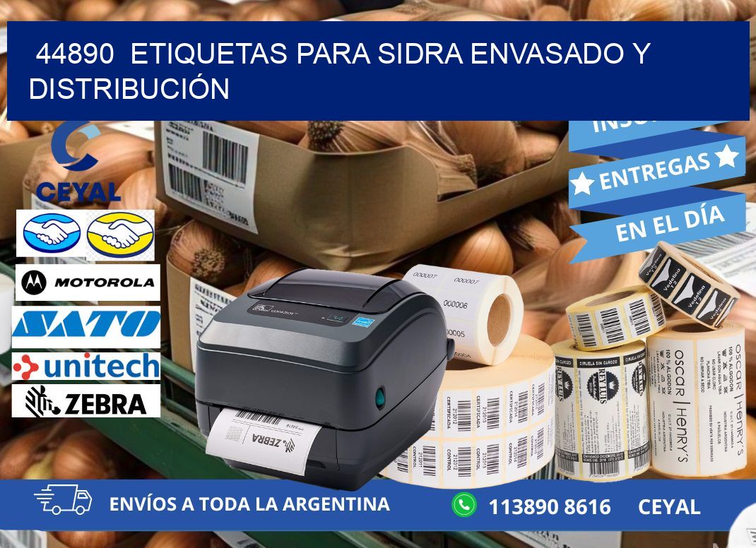 44890  ETIQUETAS PARA SIDRA ENVASADO Y DISTRIBUCIÓN