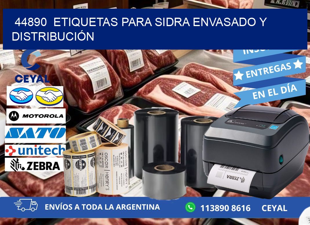 44890  ETIQUETAS PARA SIDRA ENVASADO Y DISTRIBUCIÓN
