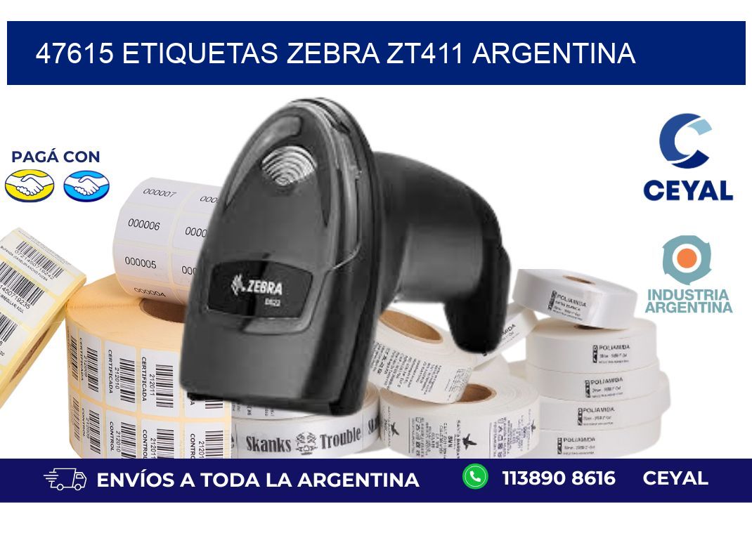47615 etiquetas zebra zt411 argentina