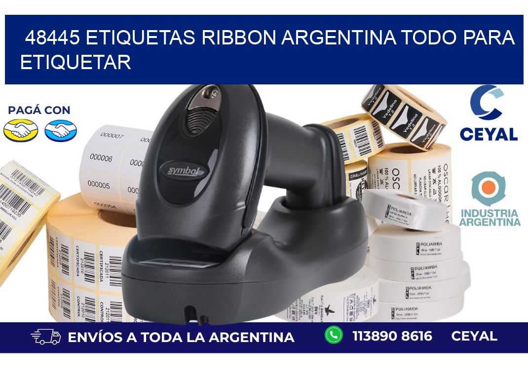 48445 etiquetas ribbon argentina TODO PARA ETIQUETAR