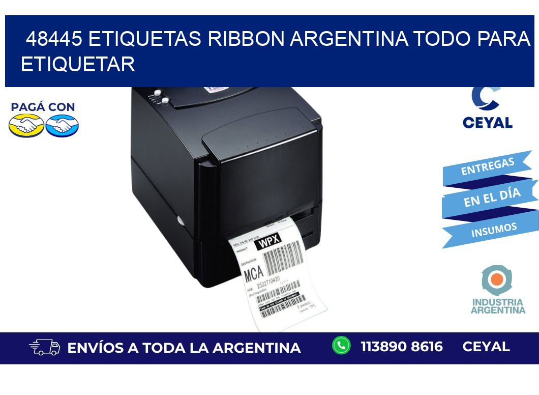 48445 etiquetas ribbon argentina TODO PARA ETIQUETAR