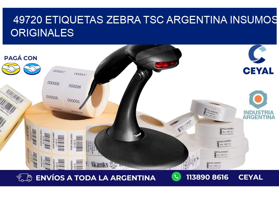 49720 etiquetas zebra tsc argentina INSUMOS ORIGINALES