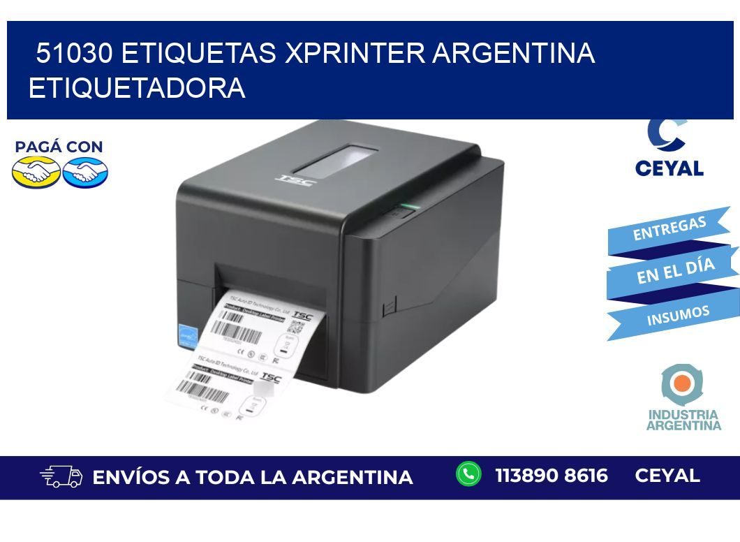51030 etiquetas xprinter argentina ETIQUETADORA