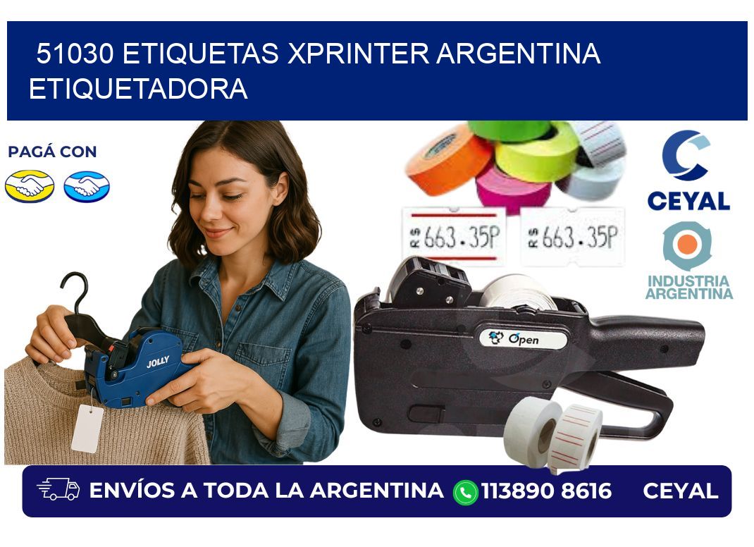 51030 etiquetas xprinter argentina ETIQUETADORA