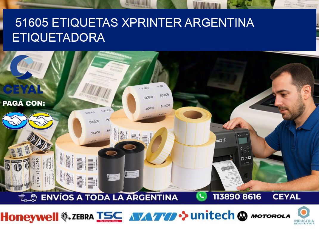 51605 etiquetas xprinter argentina ETIQUETADORA