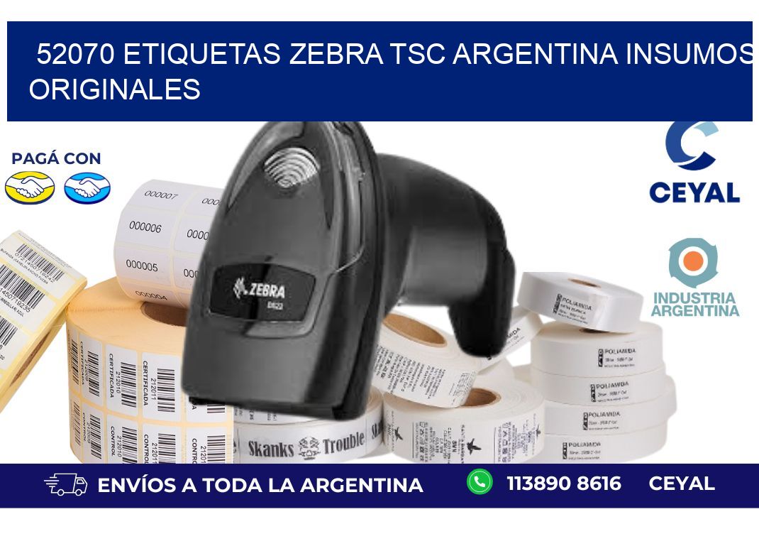 52070 etiquetas zebra tsc argentina INSUMOS ORIGINALES