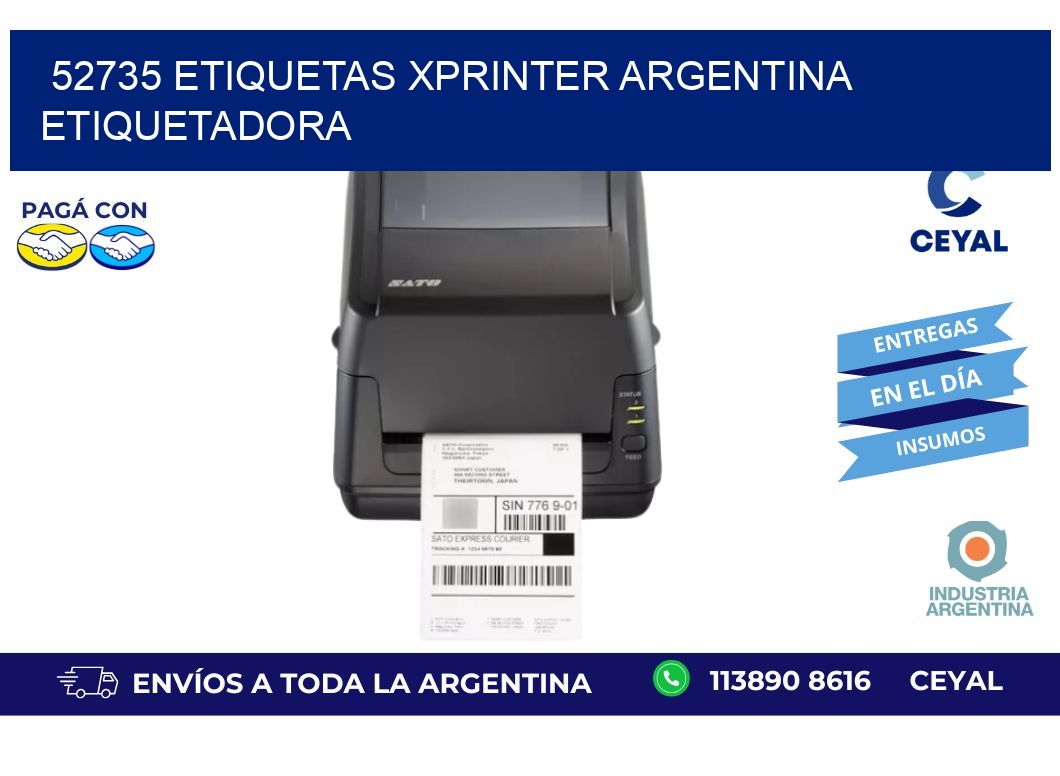 52735 etiquetas xprinter argentina ETIQUETADORA