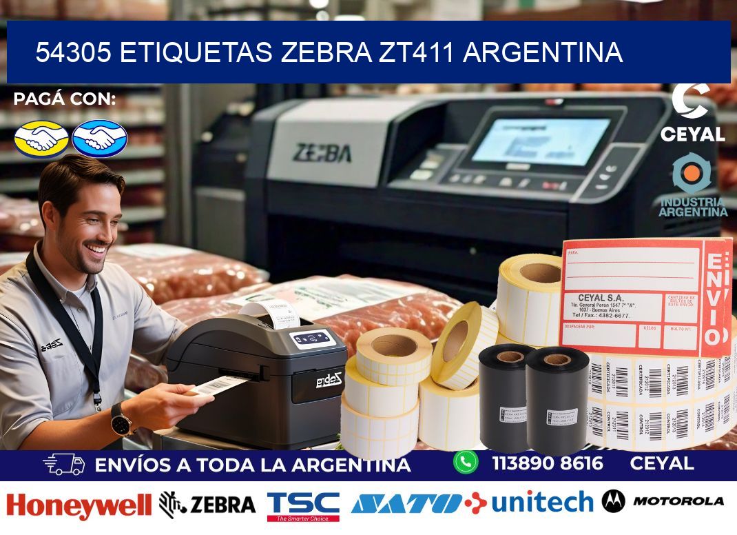 54305 etiquetas zebra zt411 argentina
