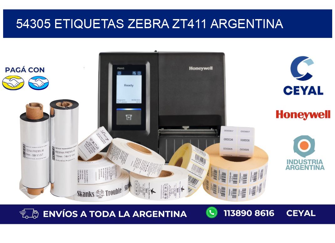 54305 etiquetas zebra zt411 argentina