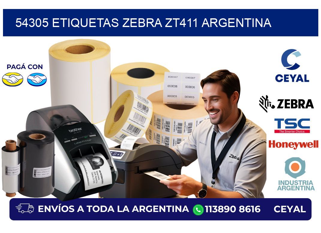 54305 etiquetas zebra zt411 argentina