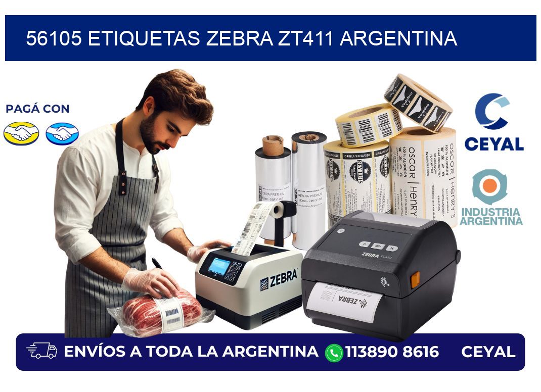 56105 etiquetas zebra zt411 argentina