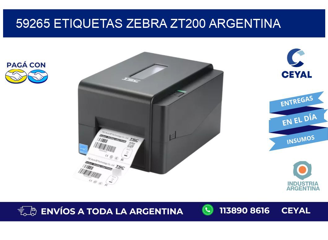 59265 etiquetas zebra zt200 argentina