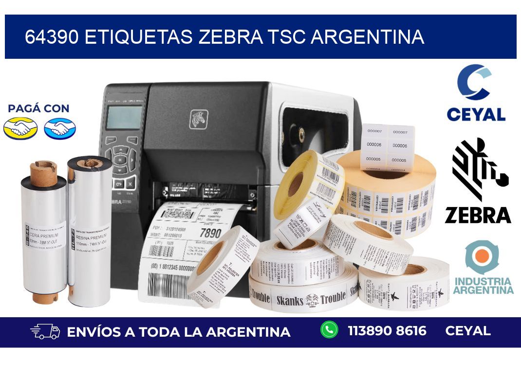 64390 etiquetas zebra tsc argentina