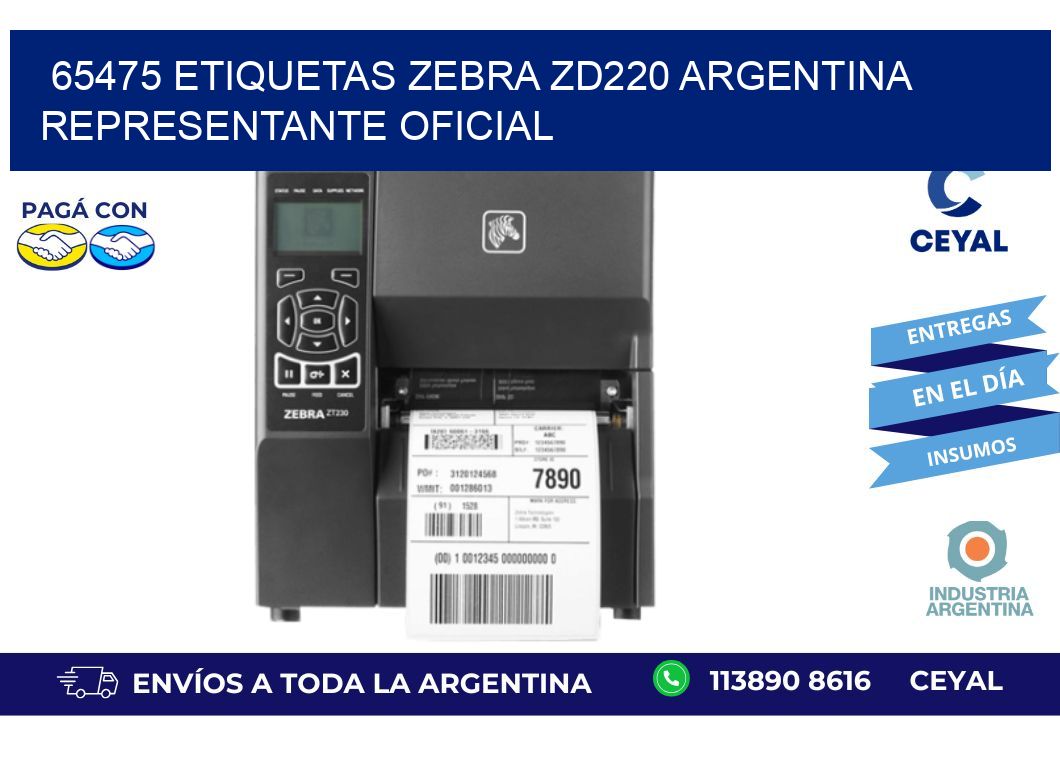 65475 etiquetas zebra zd220 argentina REPRESENTANTE OFICIAL