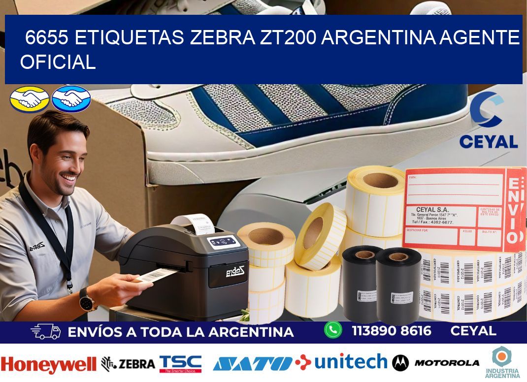 6655 etiquetas zebra zt200 argentina AGENTE OFICIAL