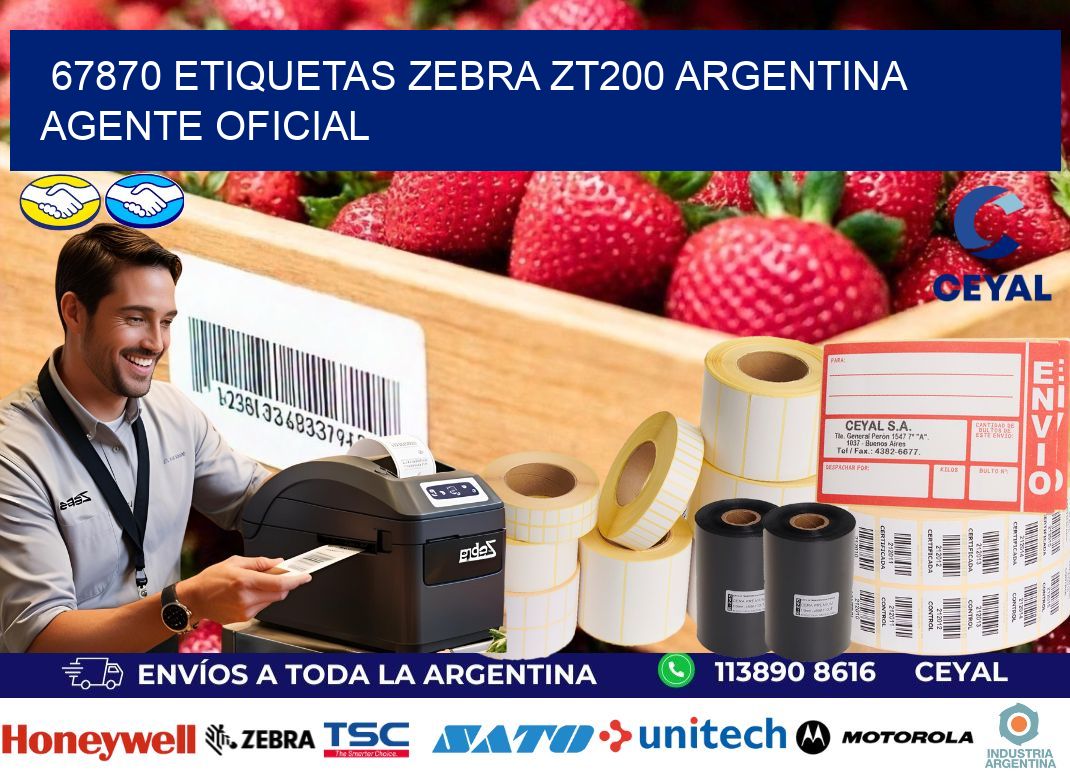 67870 etiquetas zebra zt200 argentina AGENTE OFICIAL