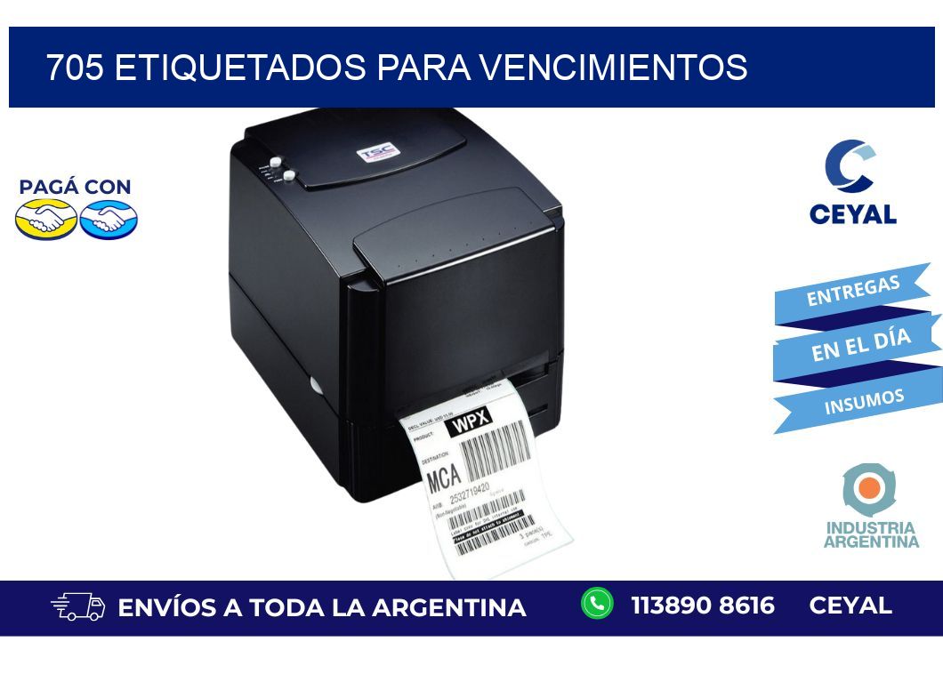 705 ETIQUETADOS PARA VENCIMIENTOS