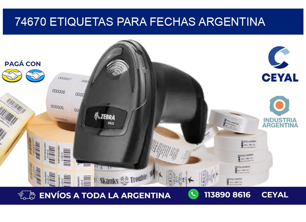 74670 ETIQUETAS PARA FECHAS ARGENTINA