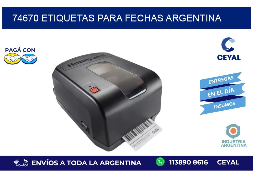 74670 ETIQUETAS PARA FECHAS ARGENTINA