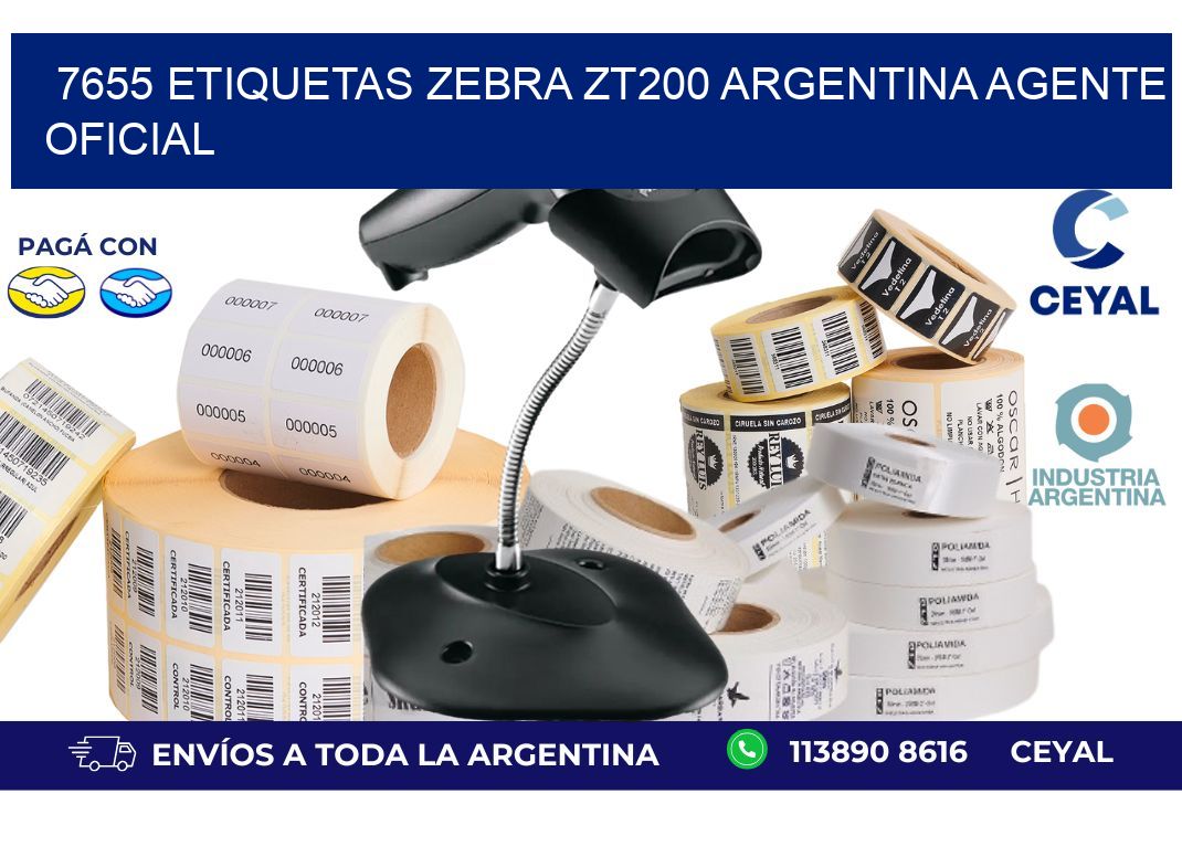 7655 etiquetas zebra zt200 argentina AGENTE OFICIAL